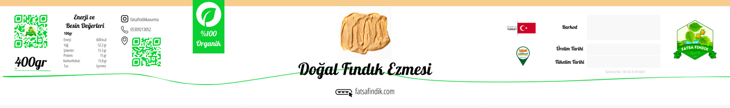 Doğal Fındık Ezmesi